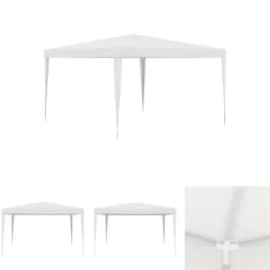 Telte & Lysthuse^The Living Store festtelt 4x4 m hvid - Festtelte & havepavilloner