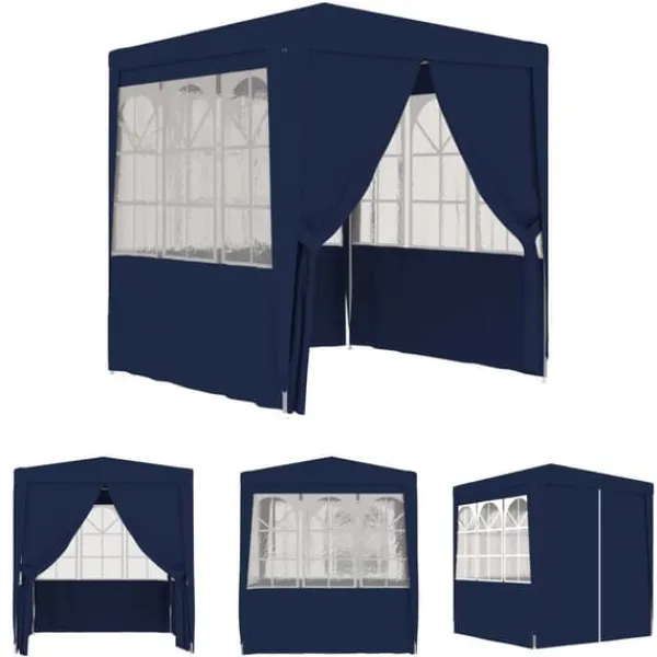 Best The Living Store festtelt med sidevægge 2,5x2,5 m 90 g/m² blå - Festtelte & havepavilloner Telte & Lysthuse