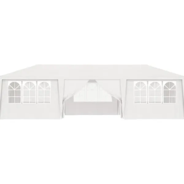 Telte & Lysthuse^The Living Store festtelt med sidevægge 4x9 m 90 g/m² hvid - Festtelte & havepavilloner