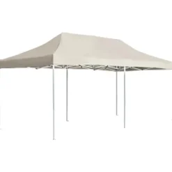 Sale The Living Store foldbart festtelt aluminium 6 x 3 m cremefarvet - Festtelte & havepavilloner Telte & Lysthuse