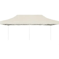 Sale The Living Store foldbart festtelt aluminium 6 x 3 m cremefarvet - Festtelte & havepavilloner Telte & Lysthuse