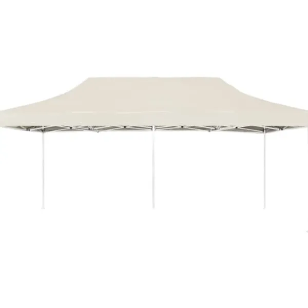 Sale The Living Store foldbart festtelt aluminium 6 x 3 m cremefarvet - Festtelte & havepavilloner Telte & Lysthuse