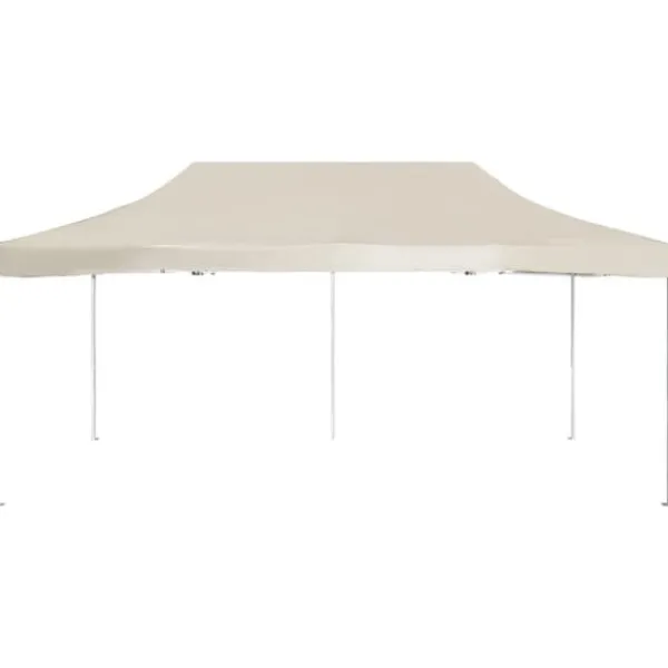 Sale The Living Store foldbart festtelt aluminium 6 x 3 m cremefarvet - Festtelte & havepavilloner Telte & Lysthuse