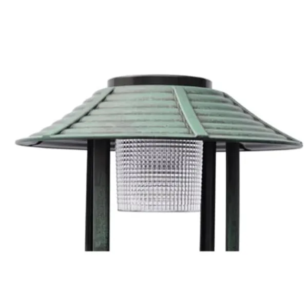 Til Fugle & Småvildt^The Living Store fuglebad/ foderbræt med solcellelampe - Fuglebade
