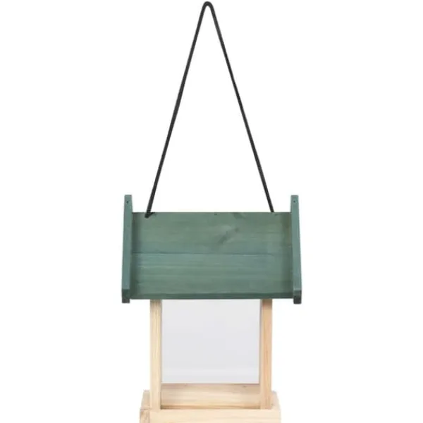 Til Fugle & Småvildt^The Living Store fuglefoderautomater 4 stk. fyrretræ - Foderautomater til fugle