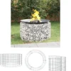 Pejse^The Living Store gabion-bålkurv Ø 100 cm galvaniseret jern - Ildsteder