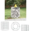 Pejse^The Living Store gabion-bålkurv Ø 50 cm galvaniseret jern - Ildsteder
