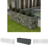 Krukker & Plantebeholdere^The Living Store gabion-højbed 360x90x100 cm stål - Plantekrukker