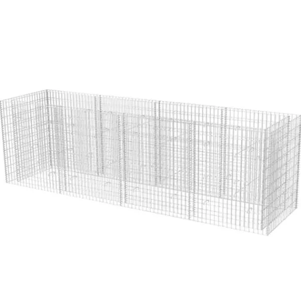 Krukker & Plantebeholdere^The Living Store gabion-højbed 360x90x100 cm stål - Plantekrukker
