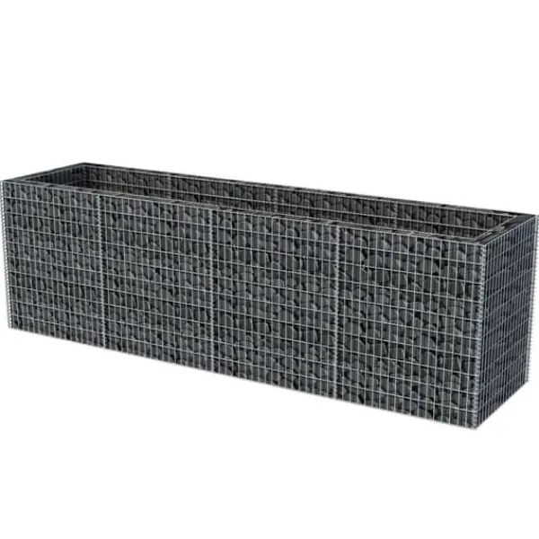 Krukker & Plantebeholdere^The Living Store gabion-højbed 360x90x100 cm stål - Plantekrukker