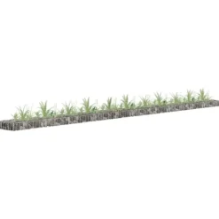 Best The Living Store gabion-højbed 450x30x10 cm galvaniseret stål - Plantekrukker Krukker & Plantebeholdere