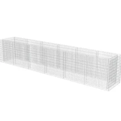Clearance The Living Store gabion-højbed 540x90x100 cm galvaniseret stål - Plantekrukker Krukker & Plantebeholdere