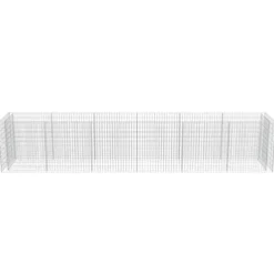 Clearance The Living Store gabion-højbed 540x90x100 cm galvaniseret stål - Plantekrukker Krukker & Plantebeholdere