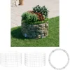 Discount The Living Store gabionsøjle Ø100x50 cm galvaniseret stål rund - Havehegn Krukker & Plantebeholdere