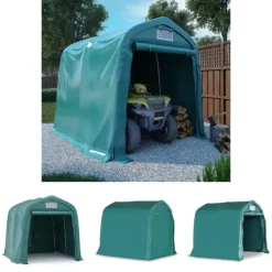 Skure, Garager & Carports^The Living Store garagetelt 1,6x2,4 m PVC grøn - Festtelte & havepavilloner