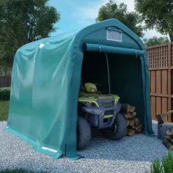 Skure, Garager & Carports^The Living Store garagetelt 1,6x2,4 m PVC grøn - Festtelte & havepavilloner