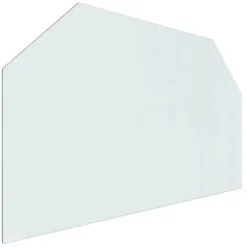 Tilbehør Til Brændeovne & Pejse^The Living Store glasplade til pejs 100x60 cm sekskantet - Glas