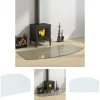 Tilbehør Til Brændeovne & Pejse^The Living Store glasplade til pejs 120x60 cm - Glas