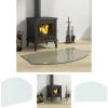 Tilbehør Til Brændeovne & Pejse^The Living Store glasplade til pejs 80x50 cm - Glas