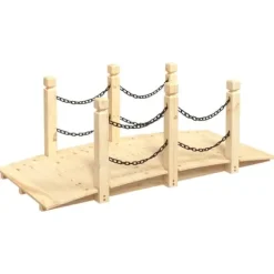 Best The Living Store havebro med kædegelænder 150x67x56 cm massivt grantræ - Havebroer Havebroer