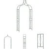 Buer, Spalier, Lysthuse Uden Tag^The Living Store havebue 120x38x258 cm jern mørkegrøn - Havebuer, espalierer & pergolaer