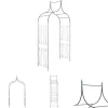 Online The Living Store havebue med spydspidsdesign mørkegrøn - Havebuer, espalierer & pergolaer Buer, Spalier, Lysthuse Uden Tag