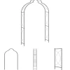 Buer, Spalier, Lysthuse Uden Tag^The Living Store havebue 150x34x240 cm jern sort - Havebuer, espalierer & pergolaer