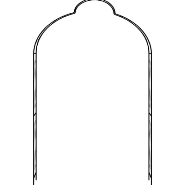 Buer, Spalier, Lysthuse Uden Tag^The Living Store havebue 150x34x240 cm jern sort - Havebuer, espalierer & pergolaer