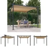 Buer, Spalier, Lysthuse Uden Tag^The Living Store havepavillon med sammenrulleligt tag 3x3 m gråbrun - Festtelte & havepavilloner