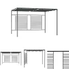 Sale The Living Store havepavillon med udtrækkeligt tag 4x3x2,3 m 180 g/m² antracit - Festtelte & havepavilloner Buer, Spalier, Lysthuse Uden Tag