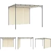 Sale The Living Store havepavillon med gardin 3x3x2,25m cremefarvet - Festtelte & havepavilloner Buer, Spalier, Lysthuse Uden Tag