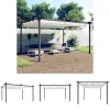 Discount The Living Store havepavillon med sammenrulleligt tag 4x3 m cremefarvet - Festtelte & havepavilloner Buer, Spalier, Lysthuse Uden Tag