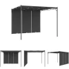 Buer, Spalier, Lysthuse Uden Tag^The Living Store havepavillon med gardin 3x3x2,25m antracitgrå - Festtelte & havepavilloner
