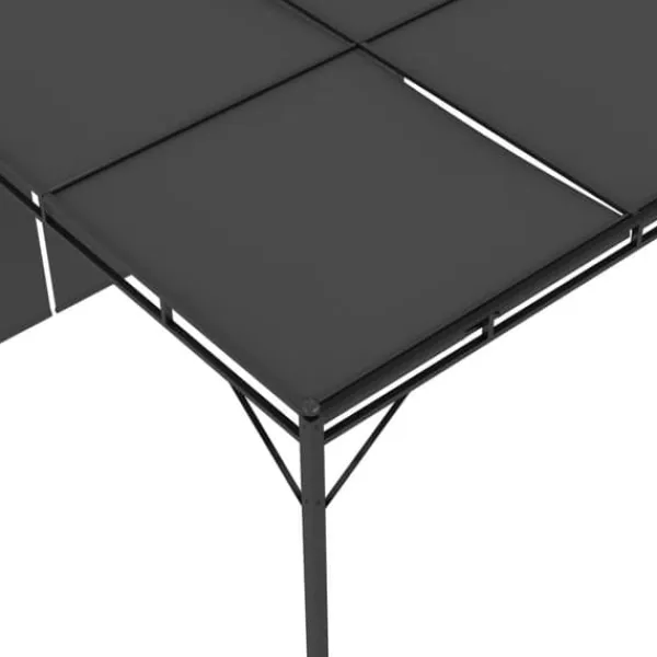 Buer, Spalier, Lysthuse Uden Tag^The Living Store havepavillon med gardin 3x3x2,25m antracitgrå - Festtelte & havepavilloner
