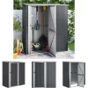 Hot The Living Store haveskur 180,5x97x209,5 galvaniseret stål antracitgrå - Skure & Redskabsskure Skure, Garager & Carports