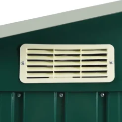 Best The Living Store haveskur med reol 205x130x183 cm jern grøn - Skure & Redskabsskure Skure, Garager & Carports
