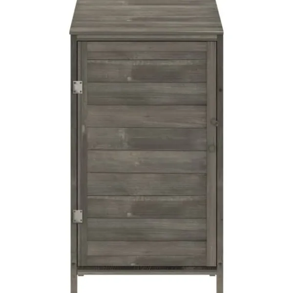 Skure, Garager & Carports^The Living Store haveskur 55x52x112 cm massivt grantræ antracitgrå - Skure & Redskabsskure