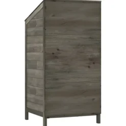 Skure, Garager & Carports^The Living Store haveskur 55x52x112 cm massivt grantræ antracitgrå - Skure & Redskabsskure