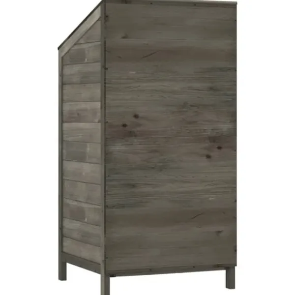 Skure, Garager & Carports^The Living Store haveskur 55x52x112 cm massivt grantræ antracitgrå - Skure & Redskabsskure