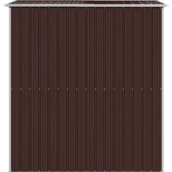 Skure, Garager & Carports^The Living Store haveskur 192x191x223 cm galvaniseret stål mørkebrun - Skure & Redskabsskure