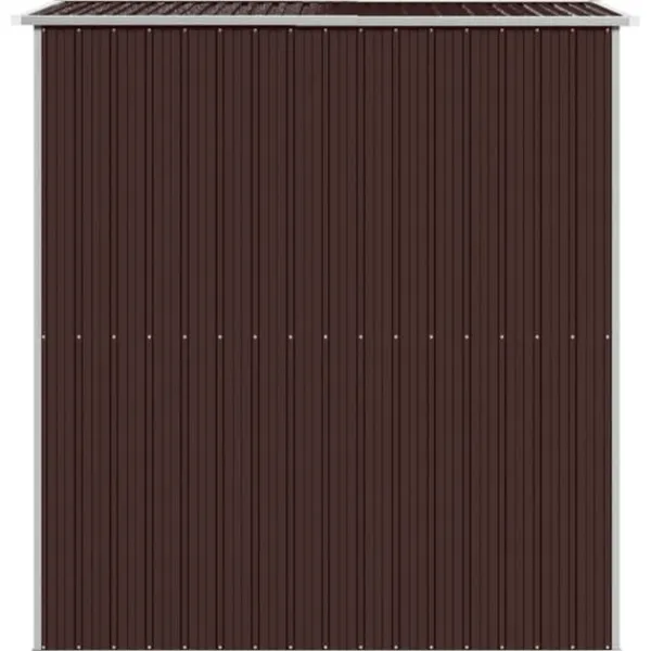 Skure, Garager & Carports^The Living Store haveskur 192x191x223 cm galvaniseret stål mørkebrun - Skure & Redskabsskure