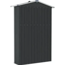 Skure, Garager & Carports^The Living Store haveskur 116x45x175 cm galvaniseret stål antracitgrå - Skure & Redskabsskure