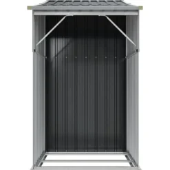 Discount The Living Store haveskur 277x93x179 cm galvaniseret stål antracitgrå - Skure & Redskabsskure Skure, Garager & Carports