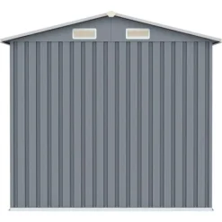 Skure, Garager & Carports^The Living Store haveskur 205x129x183 cm galvaniseret stål grå - Skure & Redskabsskure