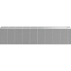 Skure, Garager & Carports^The Living Store haveskur 191x810x198 cm galvaniseret stål lysegrå - Skure & Redskabsskure
