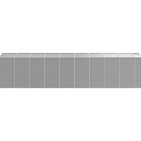 Skure, Garager & Carports^The Living Store haveskur 191x810x198 cm galvaniseret stål lysegrå - Skure & Redskabsskure