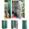 Online The Living Store haveskur 118,5x97x209,5 galvaniseret stål grøn - Skure & Redskabsskure Skure, Garager & Carports