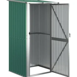Online The Living Store haveskur 118,5x97x209,5 galvaniseret stål grøn - Skure & Redskabsskure Skure, Garager & Carports