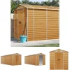 Best The Living Store haveskur 191x555x198 cm galvaniseret stål lysebrun - Skure & Redskabsskure Skure, Garager & Carports