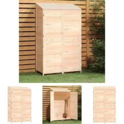 Skure, Garager & Carports^The Living Store haveskur 102x52x174,5 cm massivt grantræ - Skure & Redskabsskure
